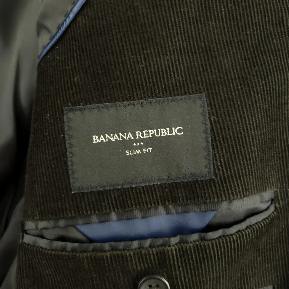 Banana Republic Blazer Mens 42 Brown‎ Corduroy Slim Fit Sport Coat Jacket